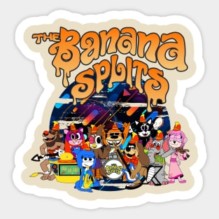 The Banana Splits Colourful Sticker